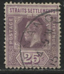 Straits Settlements KGV 1921 25 cents Die 1 CDS used