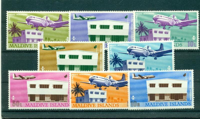 Maldive Is. - Sc# 221-8. 1967 Hulule Air Port. MNH $19.50.