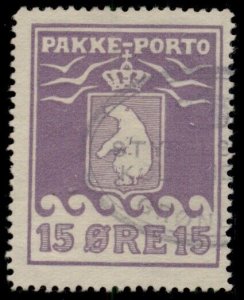 GREENLAND #Q5 (P8) 15ore Pakke Porto, used, F/VF, Scott $225.00