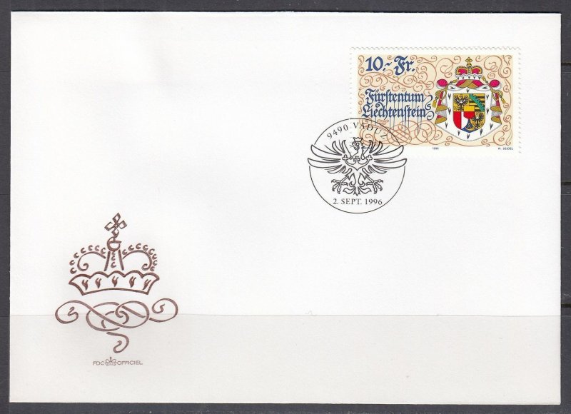 Liechtenstein Scott 1088 FDC - New Constitution, 75th Anniv.