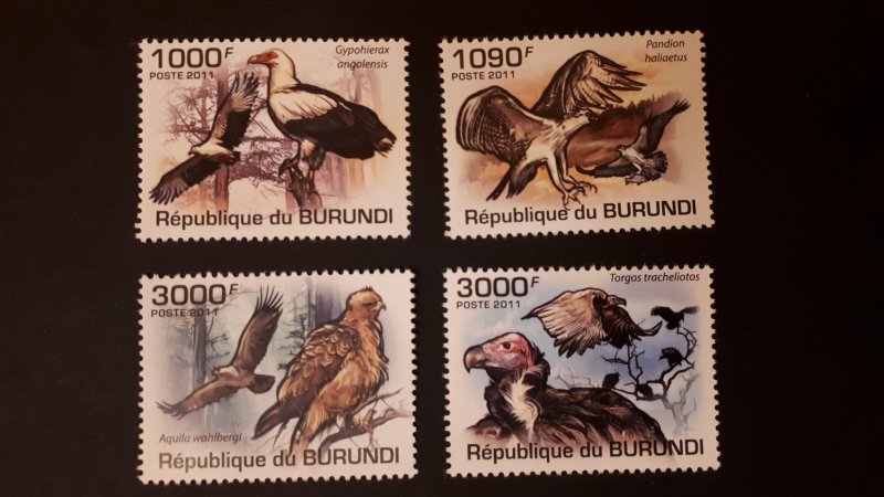 Burundi 2011. - Birds of prey ** MNH complete set (perforated)