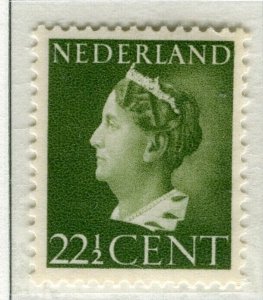 NETHERLANDS; 1940 early Wilhelmina definitive issue Mint hinged 22.5c. value