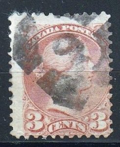Canada SQ #37b with Kingston #9 Fancy Cancel, L117.  Used   (2310)
