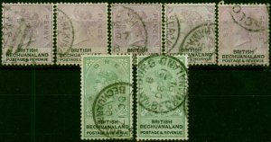 Bechuanaland 1888 Set of 7 to 2s SG10-16 Fine Used