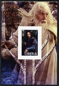 Liberia 2003 Lord of the Rings #1 imperf s/sheet unmounte...