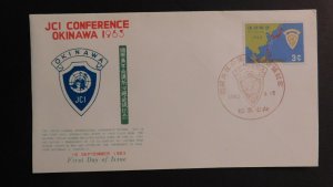 1963 Naha Ryukyu Island First Day Cover FDC Japan JCI Conference Okinawa