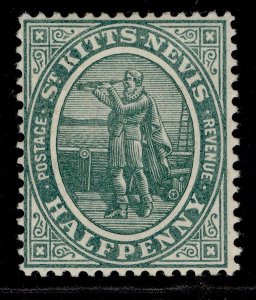 ST KITTS-NEVIS EDVII SG12, ½d grey-green, M MINT.