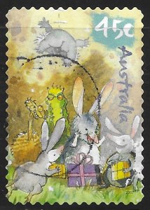 Australia #2015 45c Caricatures - Bilbies, Crocodile, Emu, Koala & Gifts