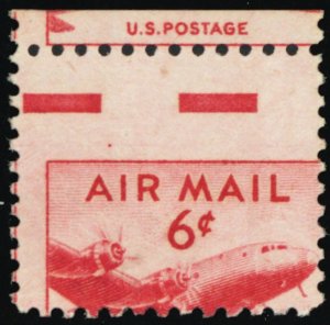 C39, Mint NH 6¢ Large Misperfed Error * Stuart Katz