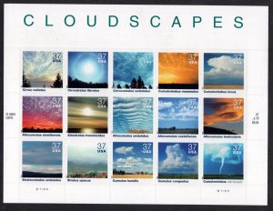 U.S. - 3878 - Cloudscapes - Complete Sheet -  Never Hinged