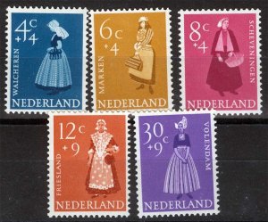 Netherlands Sc B321-B325 Multicolor 4c-30c 1958 MNH Original Gum Set