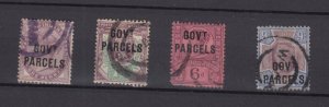 India QV Govt Parcels Collection Of 4 To 9d SGO67 Fine Used BP9328