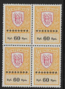 ESTONIA Revenue: 1941 WW2 Fiscal stamps surcharged 3r - 12047