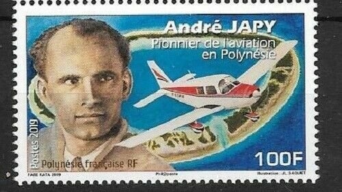 TAHITI (FRENCH POLYNESIA) - 2019 / ANDRE JAPY, PIONEER OF AVIATION (Plane), MNH 
