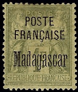 Madagascar1895 Sc#21 Mint F-VF hr thin spot CV$135...Buy before prices go up!