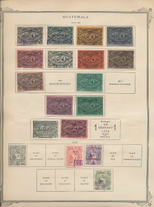 Guatemala 1871/98 M&U On Old Pages (50+Items) (W1110