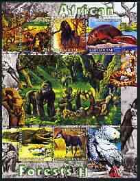 KYRGYZSTAN SHEET PARROTS BIRDS WILDLIFE GORILLAS REPTILS