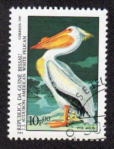 Guinea-Bissau C51 -CTO-NH - American White Pelican scv $1.25