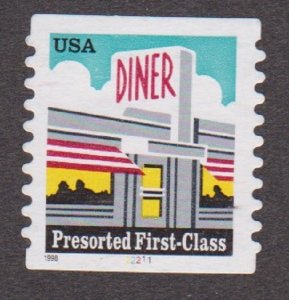 US #3208A Diner Used PNC Single Plate #22211