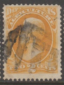 U.S. Scott #O2 Jackson - Agriculture Official Stamp - Used Single