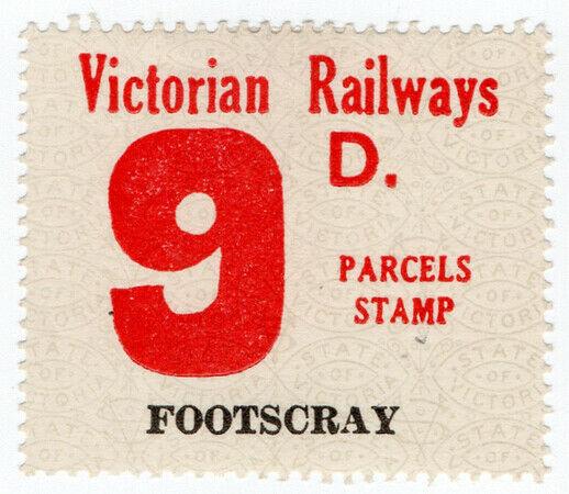 (I.B) Australia - Victoria Railways : Parcel Stamp 9d (Footscray)