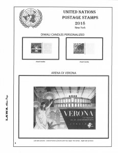 2018 UNITED NATIONS  ISSUES SUPPLEMENT – LAWA Album Pages