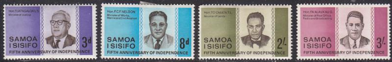 Samoa 259-262 Fifth Anniversary of Independence 1967