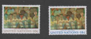 SCOTT   247-248  singles  MNH UN New York 1974