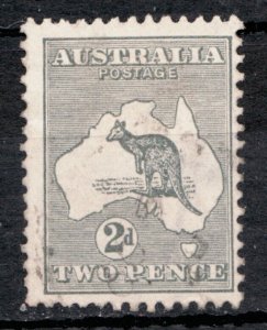 1915 Australia #45 - Two Pence - Kangaroo stamp, mute cancel, Used Cv$10.50