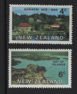 New Zealand  #427-428  MNH  1969  Early European settlements