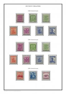 Ryukyu Islands 1948-1972 PDF (DIGITAL)  STAMP ALBUM PAGES