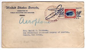 US 1918 Sc C3 Washington NY Philadelphia Airmail Service May 18 From Senator