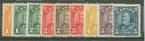 Canada #162-170v  Multiple