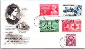 U.S. FIRST DAY COVER 19th AMENDMENT TO THE CONSTITUTION WOMAN SUFFRAGE COMBO