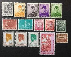 Indonesia Mint & Used  #012521, All different, CV$???