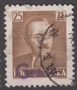 Poland 1950 Groszy overprint on Scott #482 Used