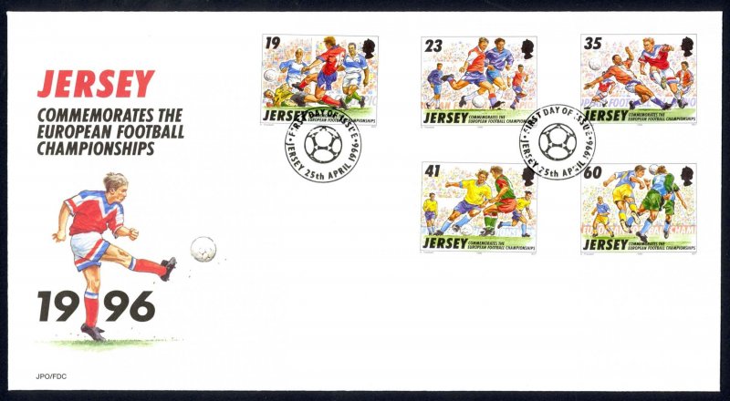 Jersey Sc# 750-754 FDC 1996 European Football Championships