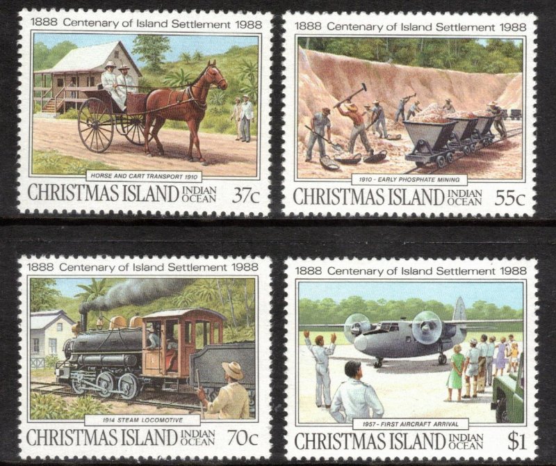 CHRISTMAS ISLAND 1988 Permanent Settlement; Scott 218-21, SG 255-58; MNH