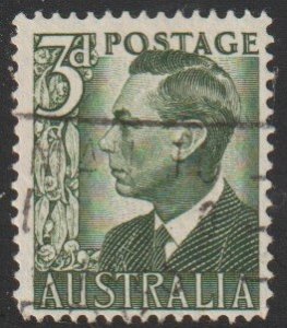 Australia SC# 233 - (3p) - King  George VI, dull grn - Used single