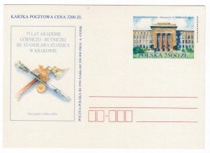 Poland 1994 Postal Stationary Postcard Stamp MNH Cracow University Mining
