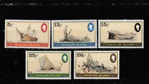 Falkland Islands  Scott#  339-343  MNH  (1982 Shipwrecks)