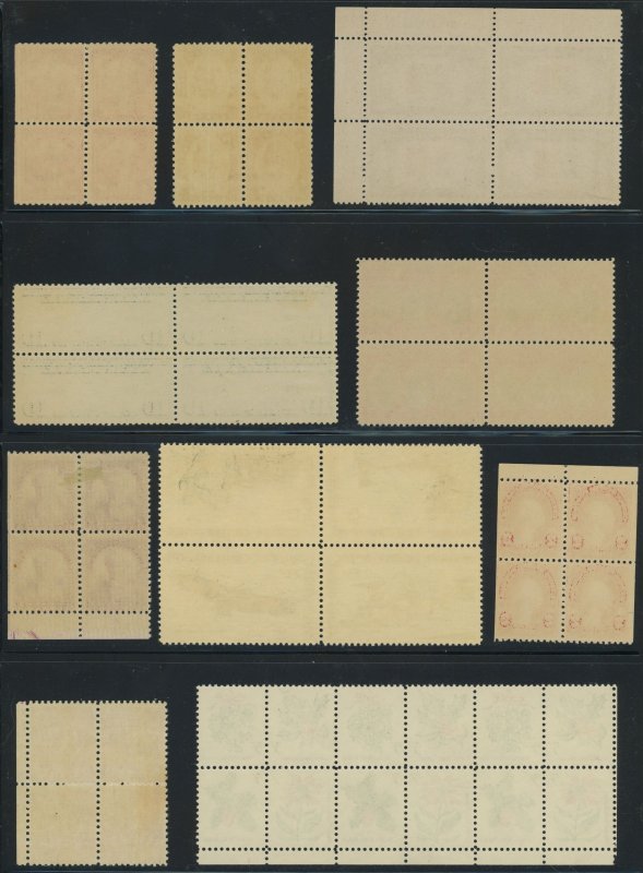 USA - 10 Different Mint Blocks - Mostly never hinged