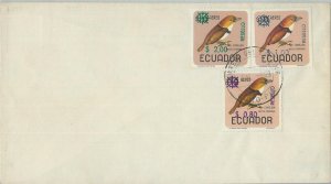 75746 - ECUADOR - Postal History - FDC COVER - Birds 1969 - OVERPRINTED STAMPS