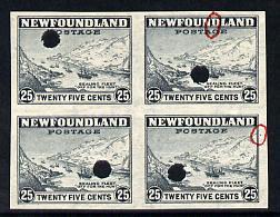 Newfoundland 1941-44 KG6 Sealing Fleet 25c imperf margina...