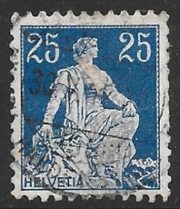 Switzerland 133: 25c Helvetia with sword, used, F-VF
