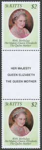 St Kitts 44 gutter,MNH.Michel 39. Queen Mother Elizabeth-80,1980.