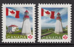 ERROR Flipped Image Lighthouse = USED Uncanceled Canada 2007-08 #2253-53B [ec80]