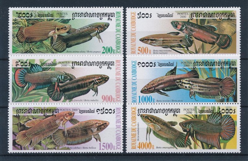 [46951] Cambodia 2000 Marine life fish  MNH