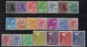 Germany AM Post Scott # 557 - 577, used, cpl. set, incl # 571a