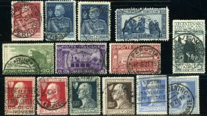 ITALY #175-182 #188-191 Postage Stamp Collection EUROPE 1926-1927 Used